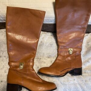 Michael Kors Brown Leather Heeled Boots
